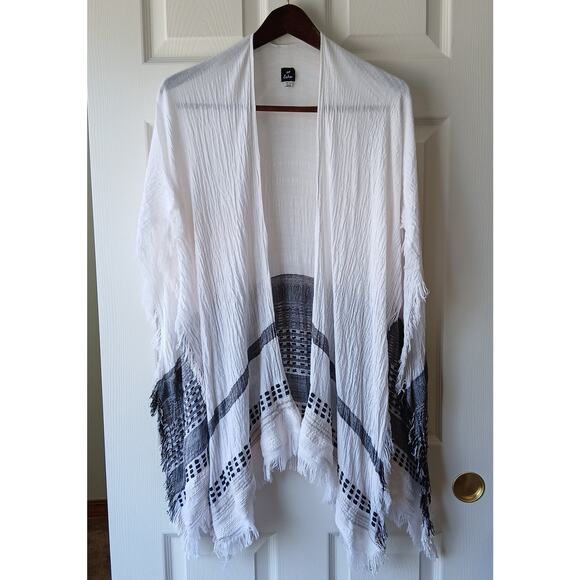 Echo Accessories - Echo Lightweight Gauze Caftan Shawl OSFA rayon cotton woven poncho scarf wrap